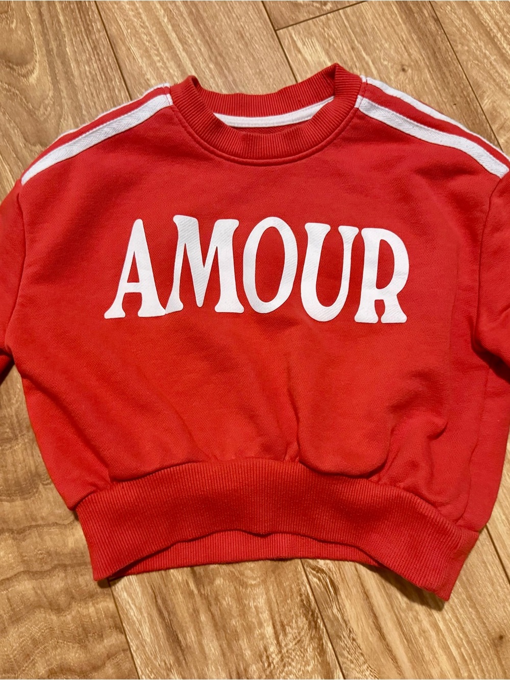 Toddler 3T Amour Grayson Mini Red and White Sweatshirt